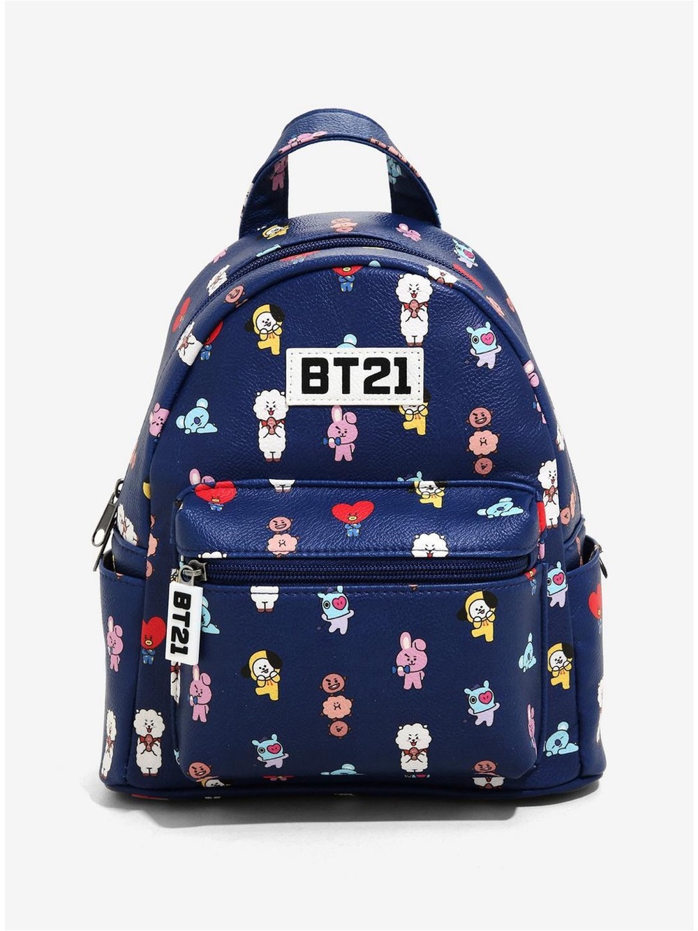 BT21 BTS Blue Character Print Mini Backpack Bookbag K-Pop School Bag